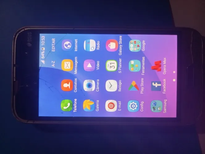 Telefone Samsung j1 mini j105B funcionando mais está sem a tampa da bateria e o toch está
