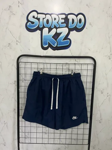 Short woven marinho
