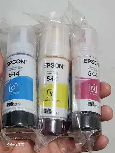 Kit com 3 tintas de impressora L3150  Epson 544 ecotank originais Genuínas 