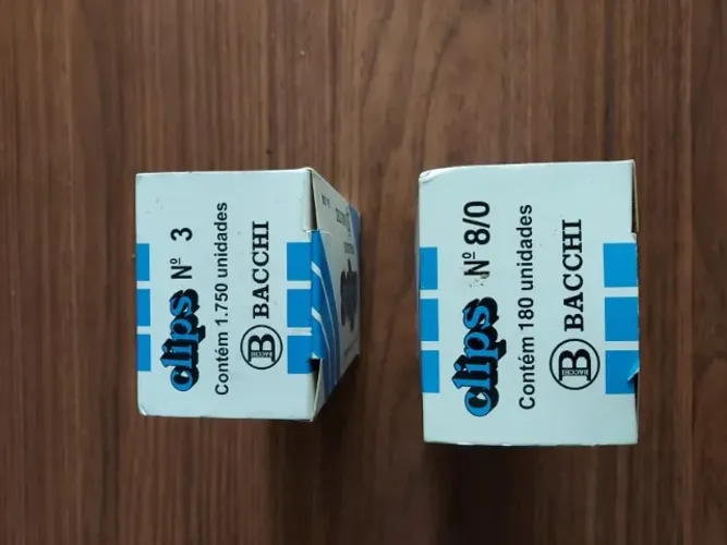 Clips Aço niquelado N° 3/0 (00) - Bacchi