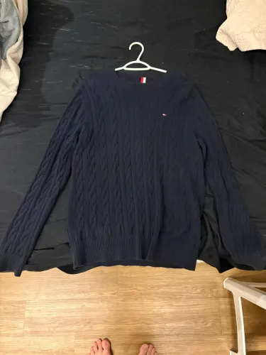 Suéter Tommy Hilfiger Original Azul-Marinho Tamanho M