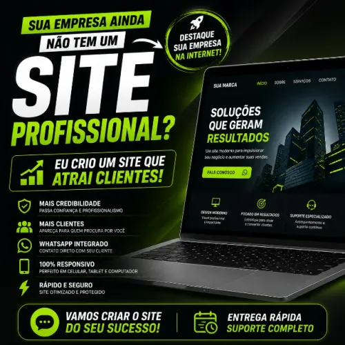 Tenha um Site profissional para o seu negócio