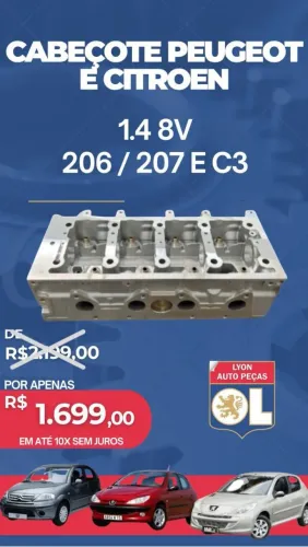 Cabeçote Peugeot / Citroen 1.4 8 V