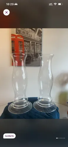 Porta velas de vidro