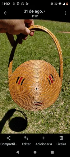 Bolsa de capim dourado