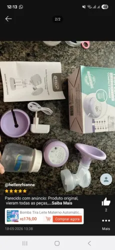 Bomba de tirar leite eletrica 