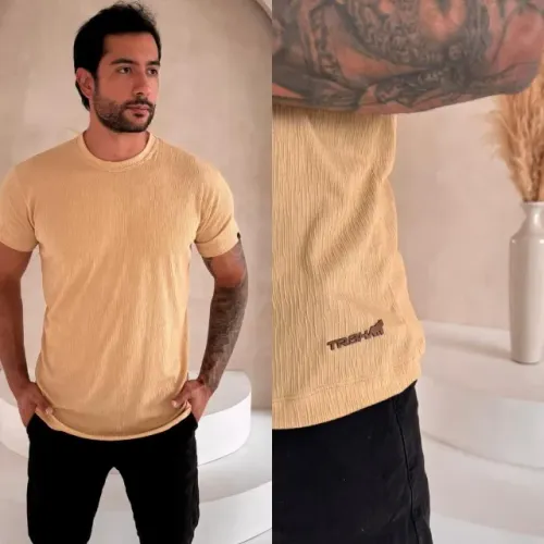 Camiseta Texturizada Amassada M ao GG