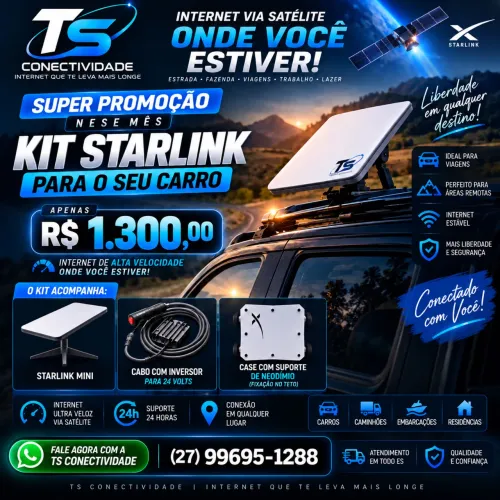 KIT STARLINK PARA SEU CARRO