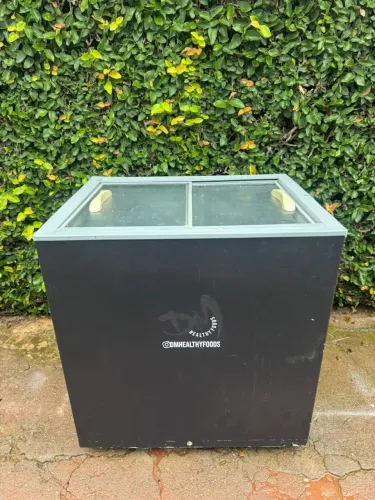 Freezer horizontal tampa de vidro 