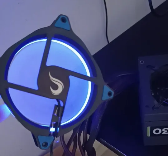 2 FANS Rise Mode Galaxy Led 120mm Azul funcionando perfeitamente.
