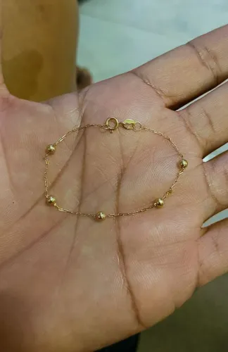 Pulseira infantil de ouro 18k