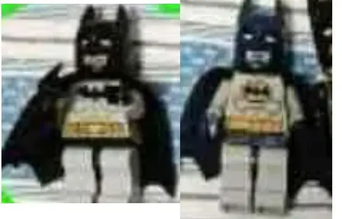 Dupla Blocos de montar minifiguras batman cinza e azul