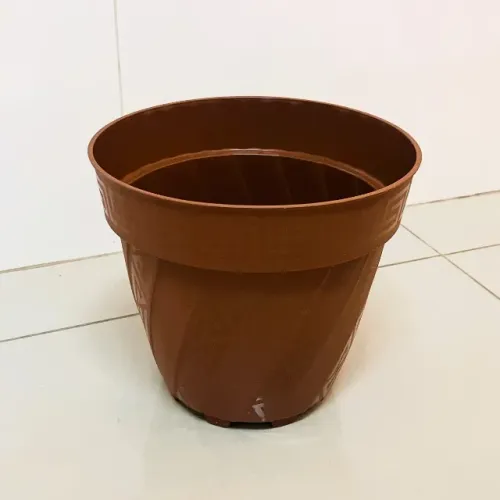 Vaso de Planta Plástico Redondo Terracota 8L Antares 24x26cm