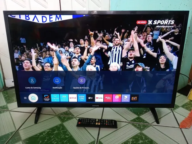 TV. Samsung. Smart. 32. Polegadas. Com. Controle. Leia.
