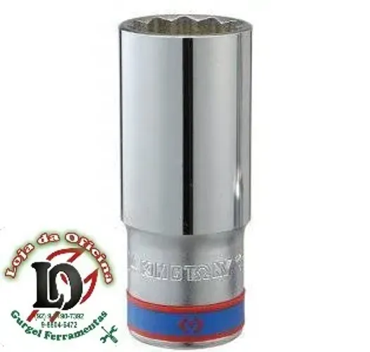 Soquete Estriado Longo 23mm - 1/2" - King Tony KT423023M