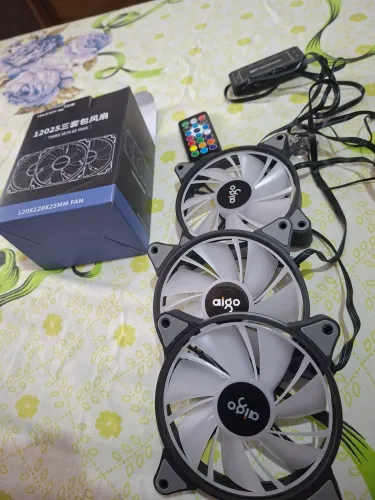 Kit fans com controladora Rgb