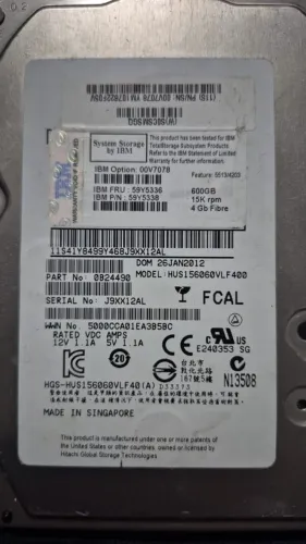 Disco Rigio Hd ibm 600gb 15k fc Pn 59y5338