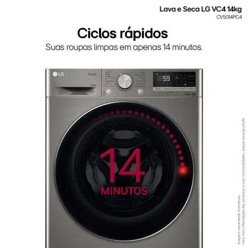 LAVA E SECA LG VC4 14kg NOVA C/Nota fiscal Top de Linha