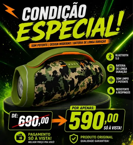 Som Bluetooth boombox 