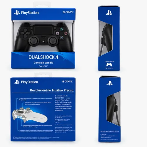 Controle PS4 DualShock 4 Preto com Caixa - NOVO