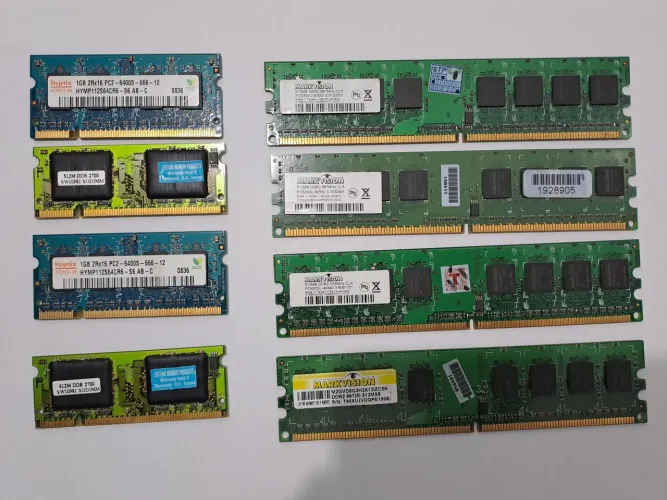 Lote memórias pc e notebook