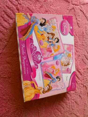 Quebra-cabeça Princesa Disney 3 em 1 