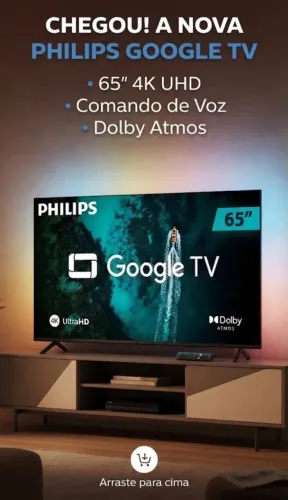 Smart TV 65 Polegadas | Phillips | Lacrada | Nota Fiscal