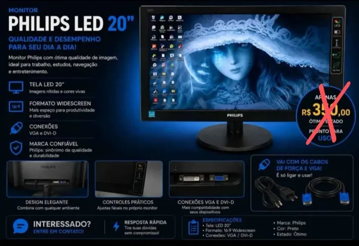 Monitor Philips 20"