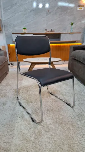 Cadeira Office cromadas no courissimo Mostruário 