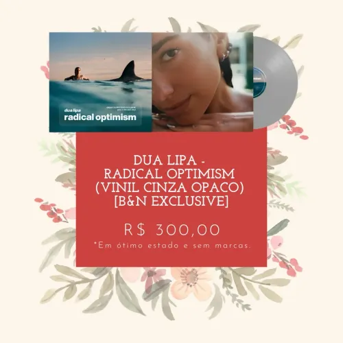 VINIL DUA LIPA - RADICAL OPTIMISM (VINIL CINZA OPACO) [B&N EXCLUSIVE]