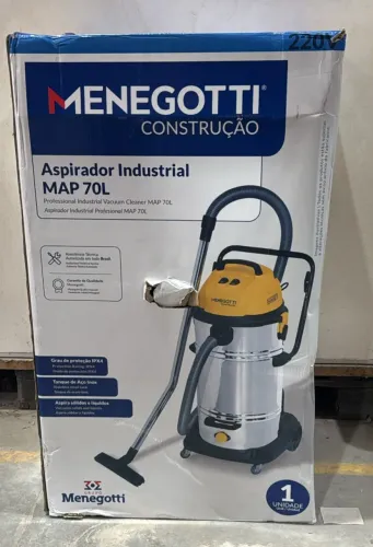 ASPIRADOR DE PO E AGUA 70L 2400W INDUSTRIAL MONOFASICO 220V MAP70 - MENEGOTTI