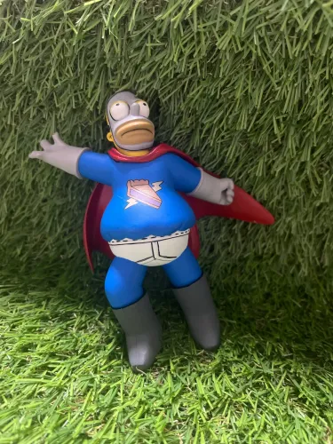 Simpson como o super-herói "Homem-Torta"