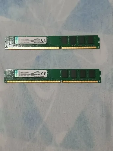 KIT DUAS MEMÓRIAS RAM DDR 3 KINGSTON 8G 1600 DIMM.