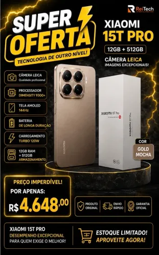 Xiaomi 15T Pro Gold Mocha Lacrado, 12Gb RAM 512Gb