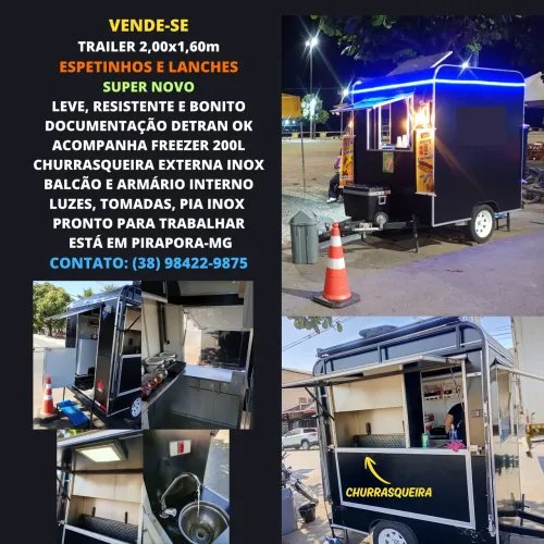 Vende-se Trailer Espetinhos e Lanches 