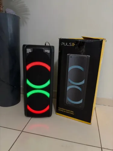 Caixa de Som Amplificada Bluetooth Pulse SP504 - 600W RMS, Preto