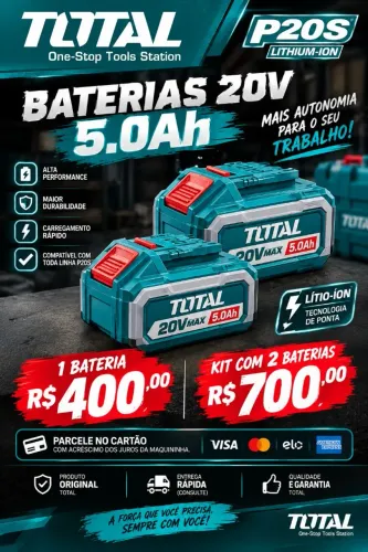 Kit duas baterias 5ah total