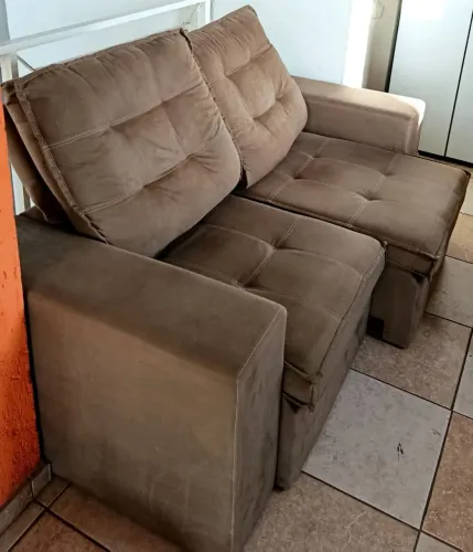 Sofá retrátil e reclinável 3 lugares