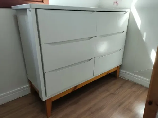 Cômoda Branca 6 Gavetas