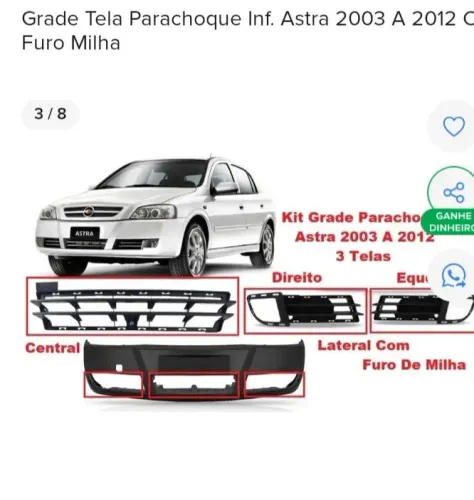 Parachoque completo astra 2004
