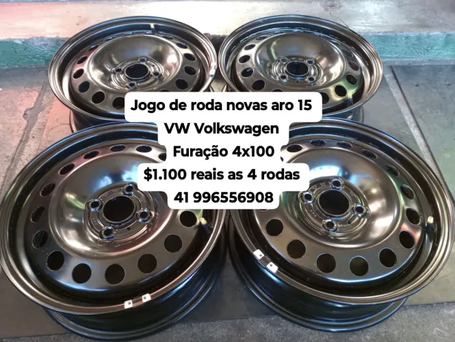 Rodas novas aro 15 VW Volkswagen gol Saveiro Voyage G5 G6 G7 G8 UP polo flash 