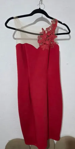 Vestido Festa Curto Vermelho Just Be (Com Renda) - TamanhoM