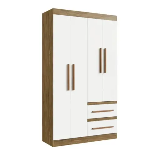 Guarda roupa 4 portas 2 gavetas off white nogueira MDF- novo e montado florianopolis 