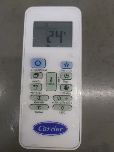 Controle ar-condicionado Carrier 