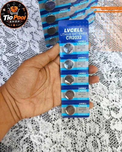 Cartela de Bateria Moeda CR2032 3V LVCELL (Com 5 Unidades)