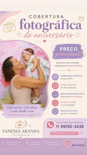 Cobertura fotográfica - Fotógrafa