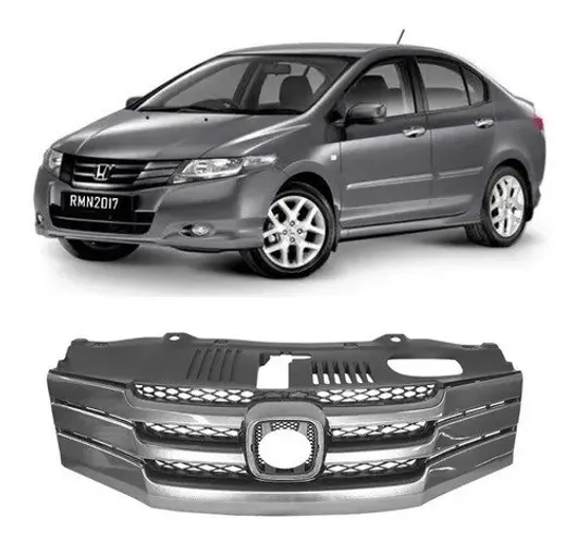 Grade Radiador Com Friso Cinza Honda City 2009 2010 2011