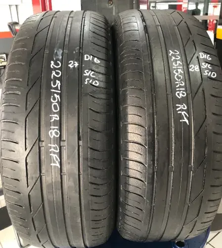 Kit 02 Pneus 225/50r18 Bridgestone Turanza T001 Run Flat (usados) *27/28
