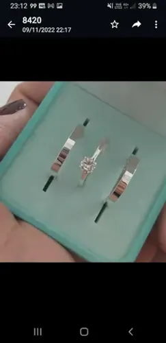 Conjunto de alianças 3 peças preço promocional