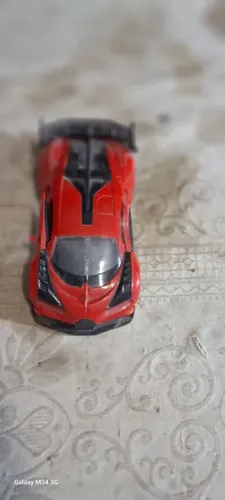 Carrinho de corrida vermelho, plástico 
